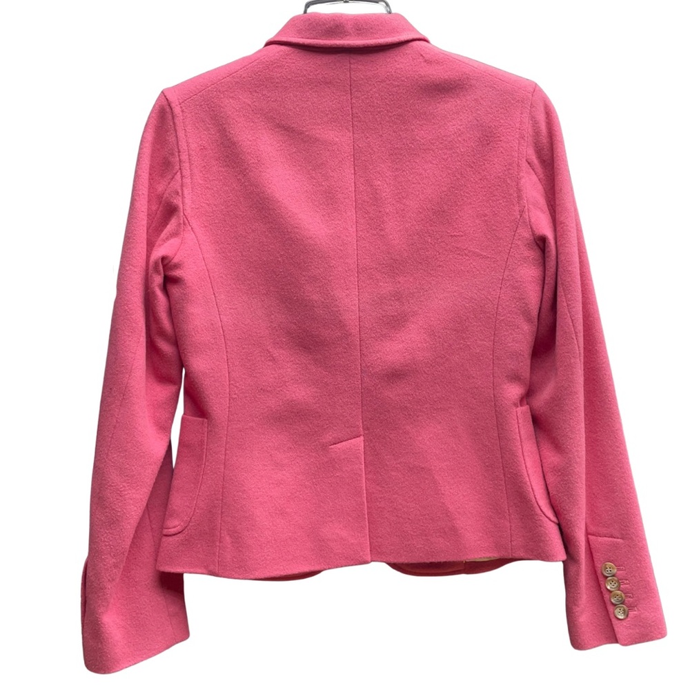 J Crew Pink Wool Blend Three Button Wool/Cashmere Blend Blazer Jacket Sz S - Picture 2 of 7